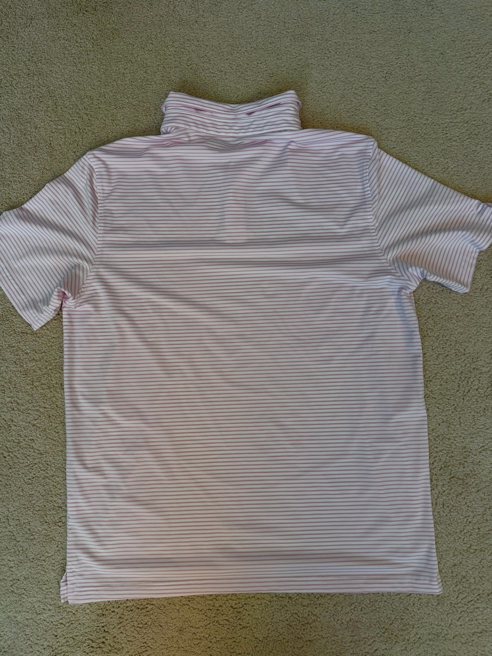 Vineyard Vines Men’s Light Pink & White Striped Performance Polo - Picture 6 of 6